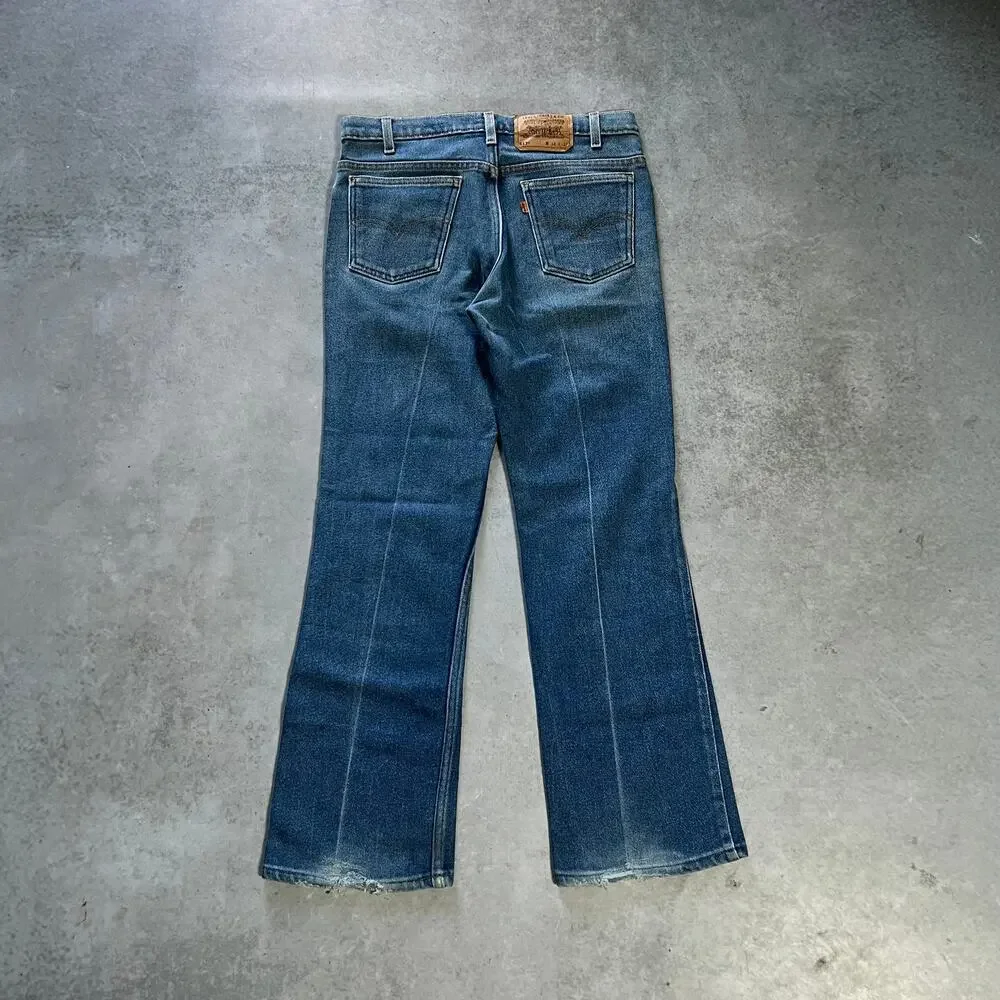 Levi's 517 Bootcut Mens 34x31 Jeans Vintage Blue USA Made 1997 Orange Tab Denim